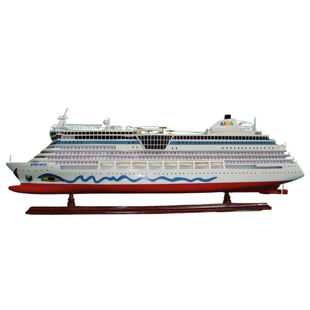 11" Unfinished Wood Hand Painted Model Boat HomeRoots