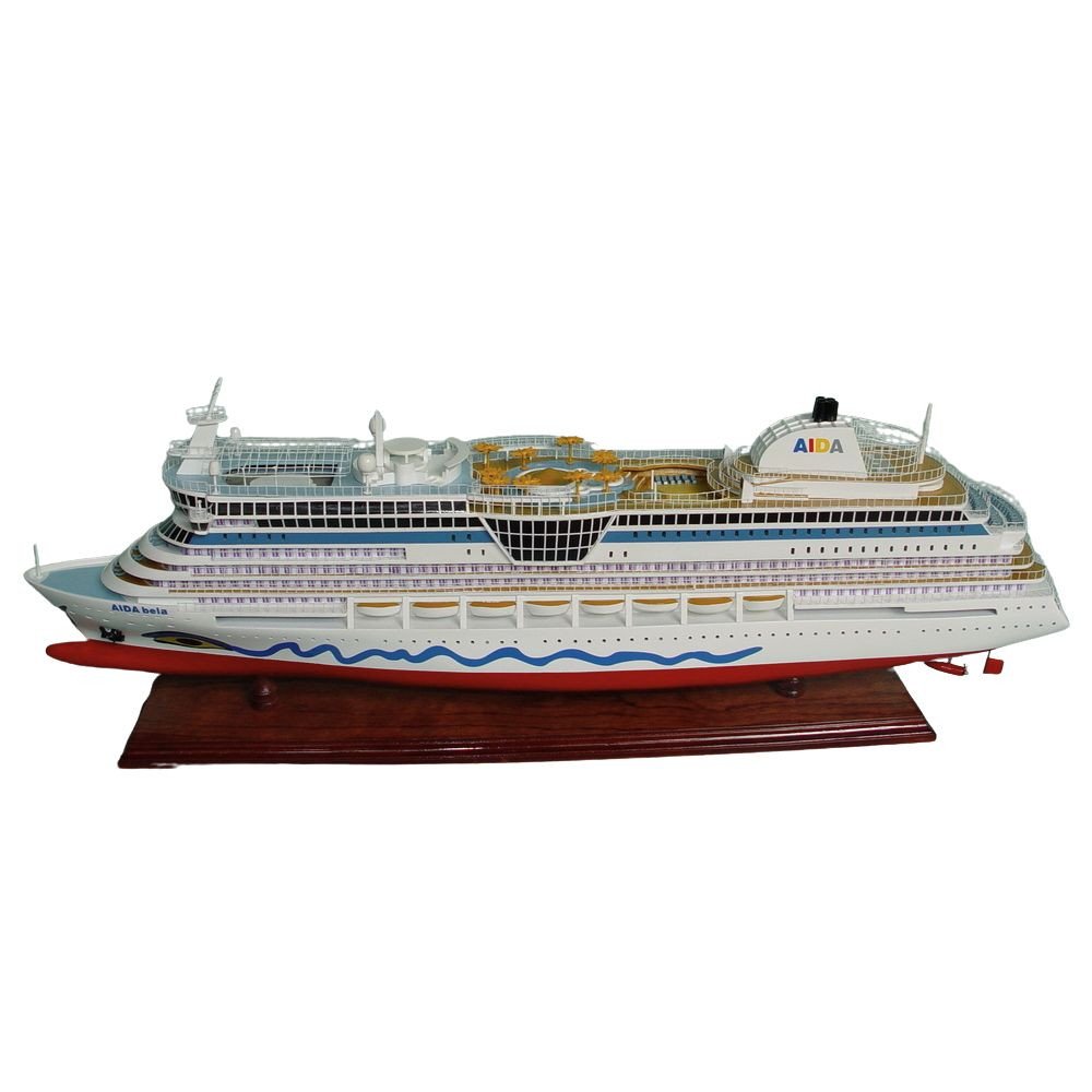 11" Unfinished Wood Hand Painted Model Boat HomeRoots