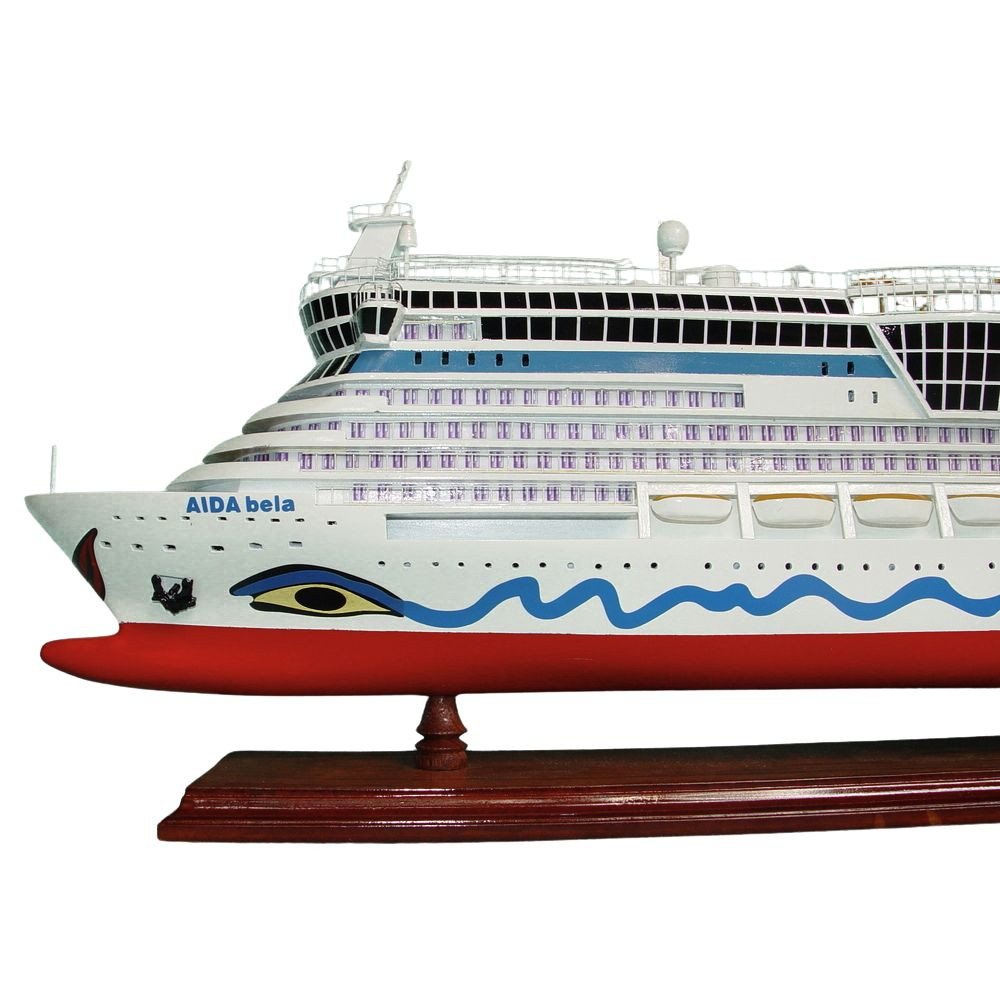 11" Unfinished Wood Hand Painted Model Boat HomeRoots