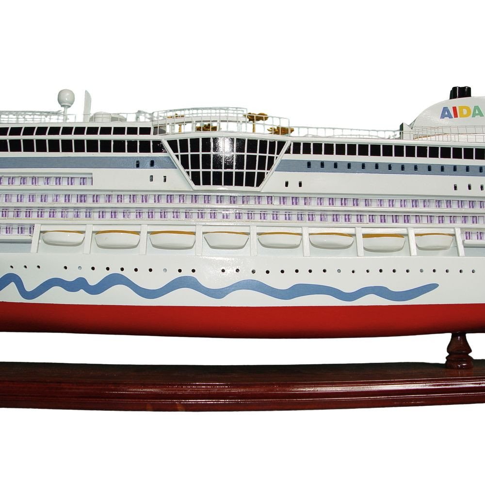 11" Unfinished Wood Hand Painted Model Boat HomeRoots
