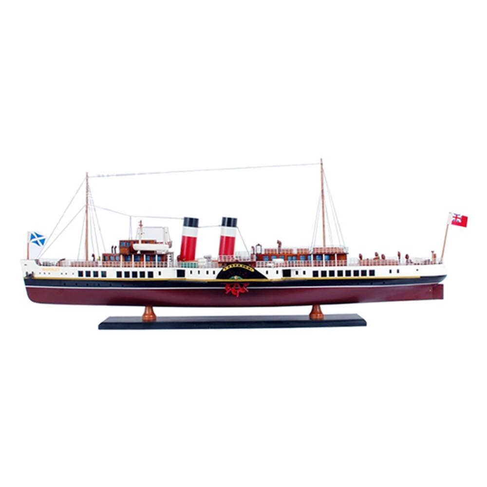 11" Unfinished Wood Hand Painted Model Boat HomeRoots
