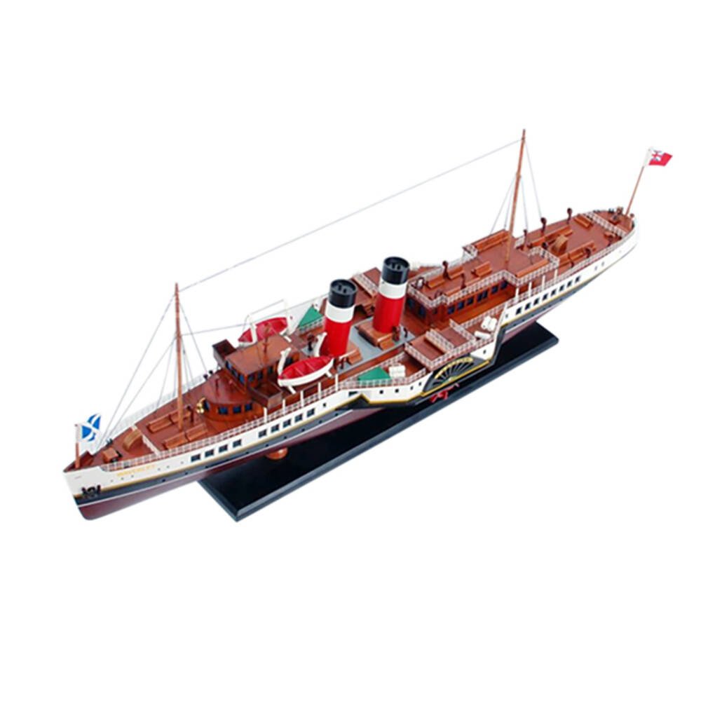 11" Unfinished Wood Hand Painted Model Boat HomeRoots