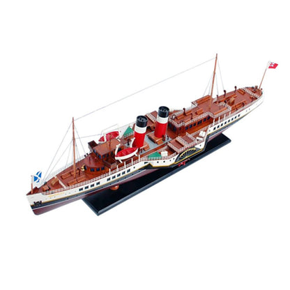 11" Unfinished Wood Hand Painted Model Boat HomeRoots