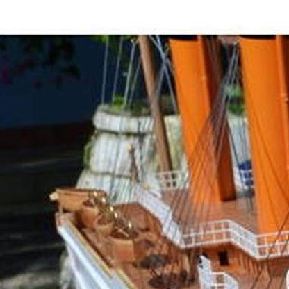 28" Unfinished Wood Hand Painted Model Boat HomeRoots