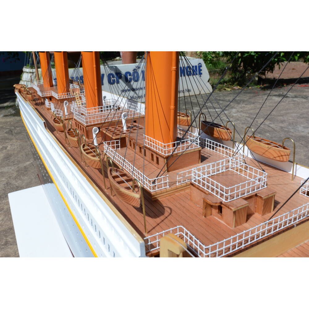 28" Unfinished Wood Hand Painted Model Boat HomeRoots