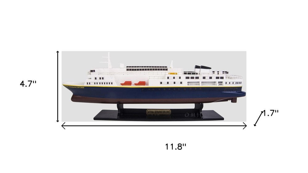 5" Unfinished Wood Hand Painted Model Boat HomeRoots