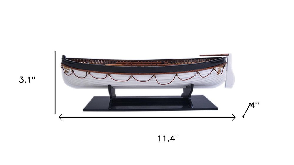 3" Unfinished Wood Hand Painted Model Boat HomeRoots