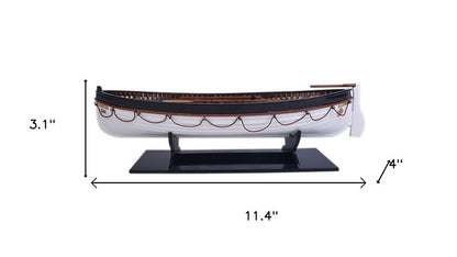 3" Unfinished Wood Hand Painted Model Boat HomeRoots