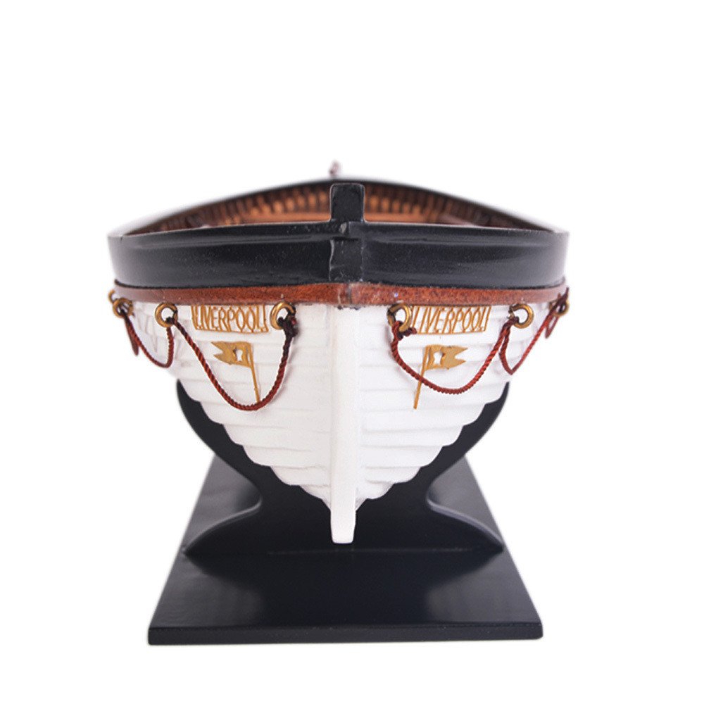 3" Unfinished Wood Hand Painted Model Boat HomeRoots