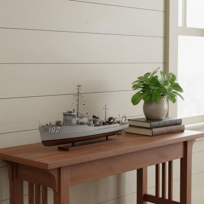 10" Unfinished Wood Hand Painted Model Boat HomeRoots