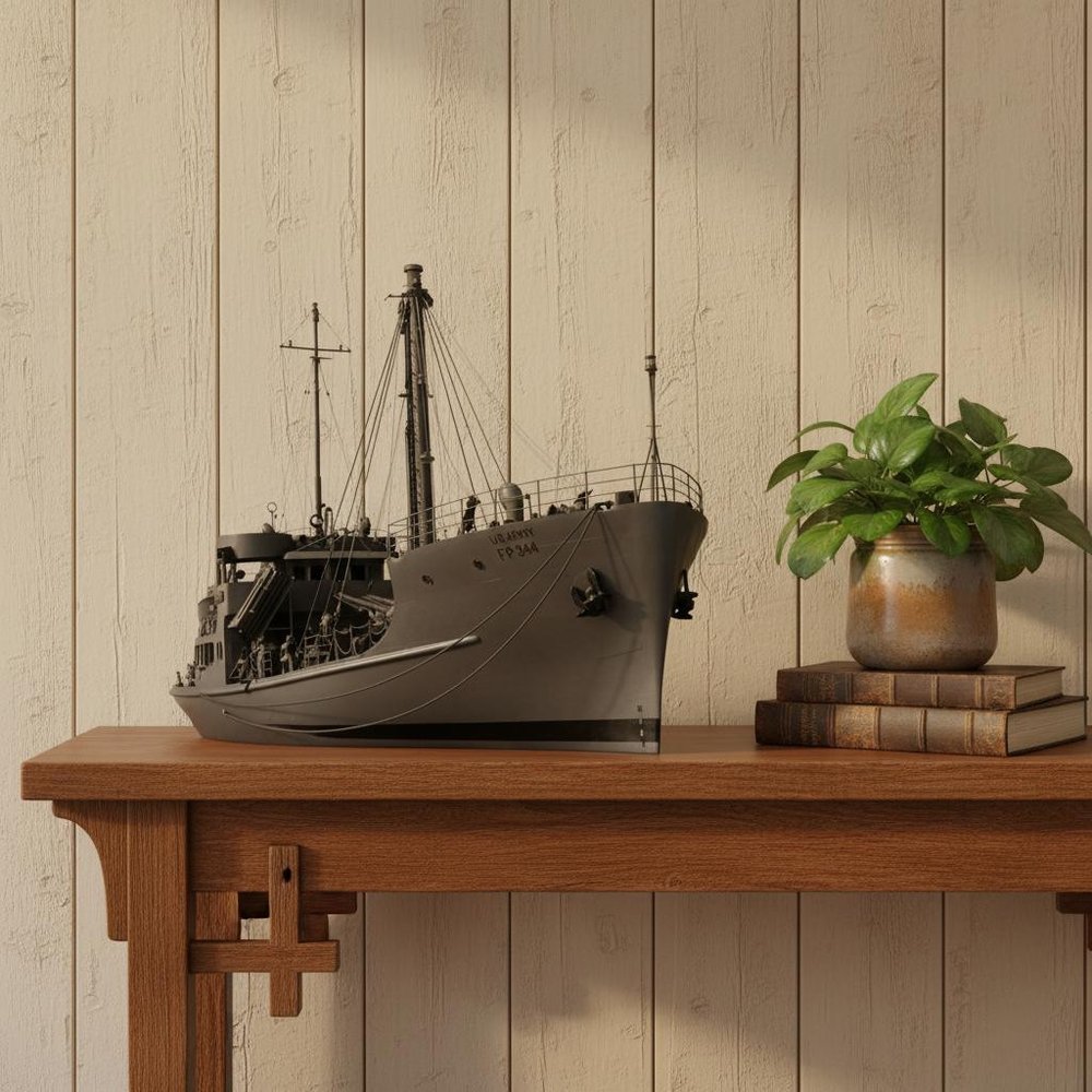 10" Unfinished Wood Hand Painted Model Boat HomeRoots