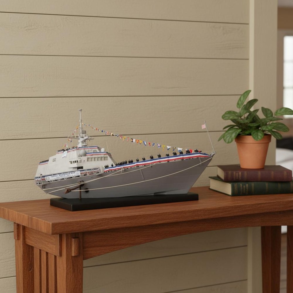 10" Unfinished Wood Hand Painted Model Boat HomeRoots