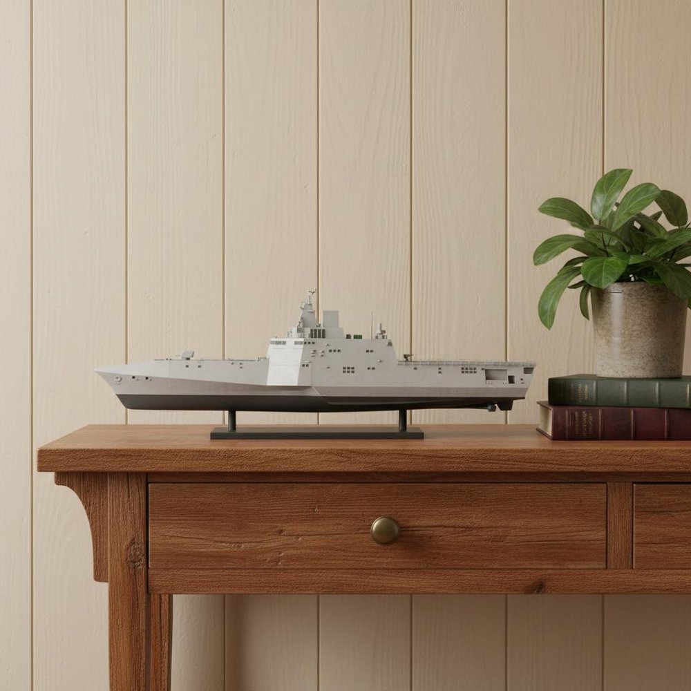 10" Unfinished Wood Hand Painted Model Boat HomeRoots