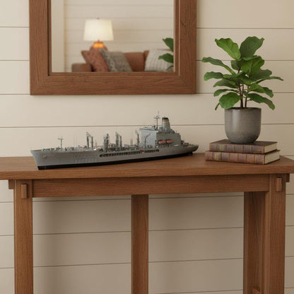 10" Unfinished Wood Hand Painted Model Boat HomeRoots