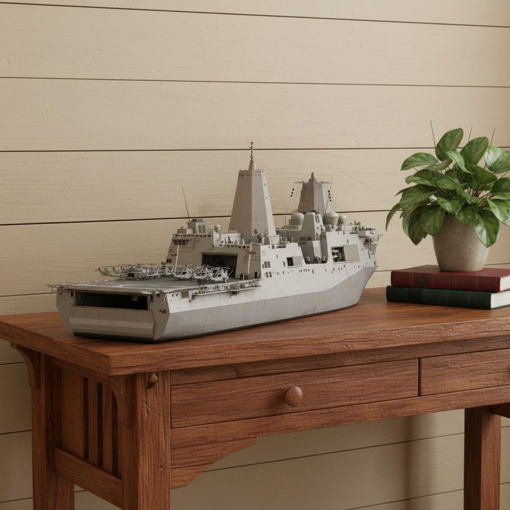 10" Unfinished Wood Hand Painted Model Boat HomeRoots