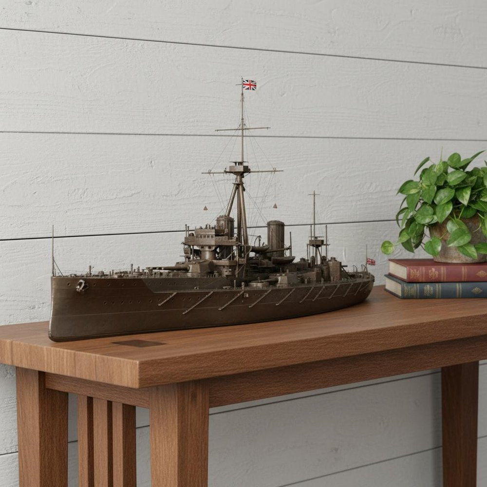 10" Unfinished Wood Hand Painted Model Boat HomeRoots