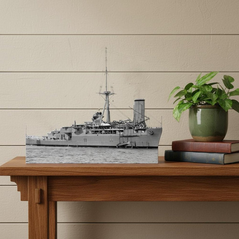 10" Unfinished Wood Hand Painted Model Boat HomeRoots