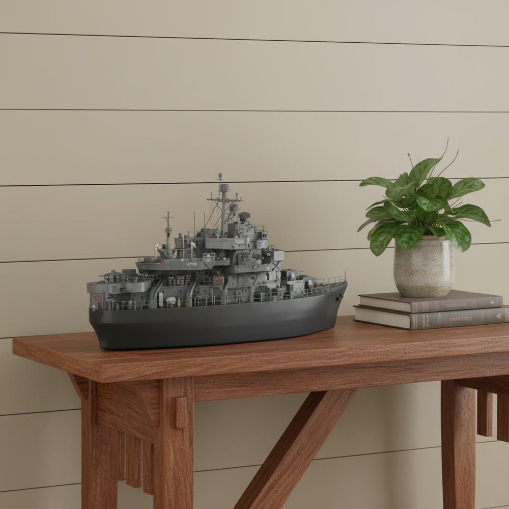 10" Unfinished Wood Hand Painted Model Boat HomeRoots