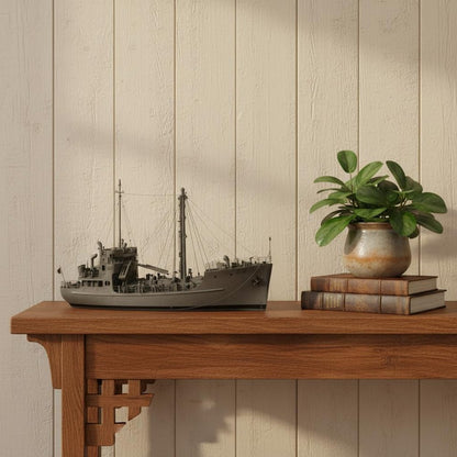 10" Unfinished Wood Hand Painted Model Boat HomeRoots