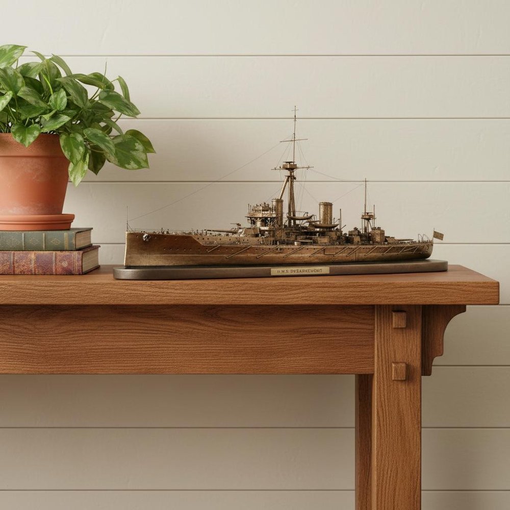 10" Unfinished Wood Hand Painted Model Boat HomeRoots
