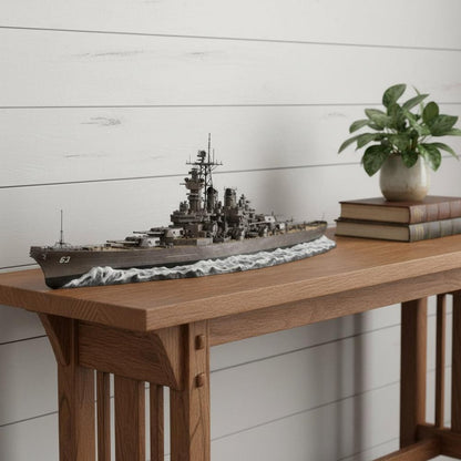 10" Unfinished Wood Hand Painted Model Boat HomeRoots