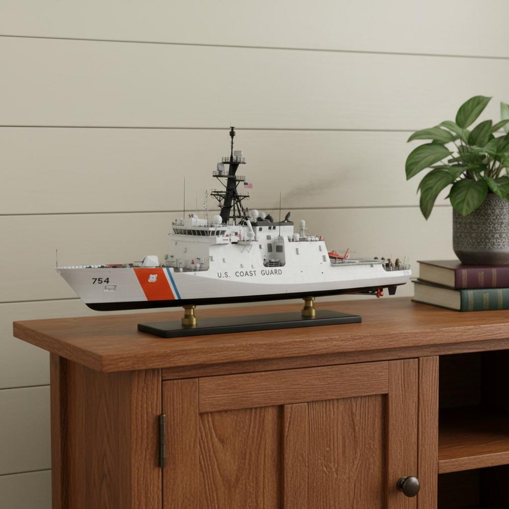 10" Unfinished Wood Hand Painted Model Boat HomeRoots