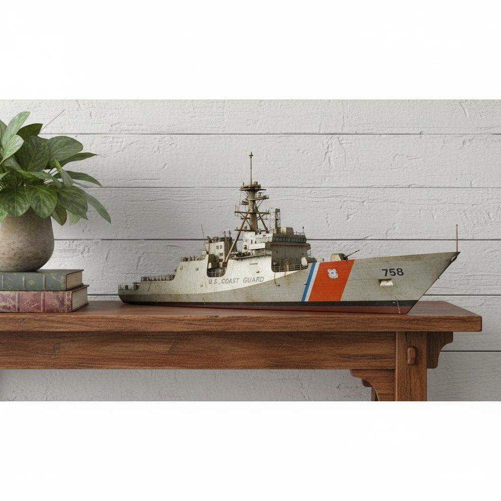 10" Unfinished Wood Hand Painted Model Boat HomeRoots
