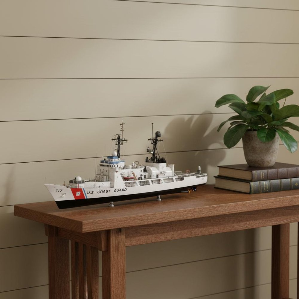 10" Unfinished Wood Hand Painted Model Boat HomeRoots