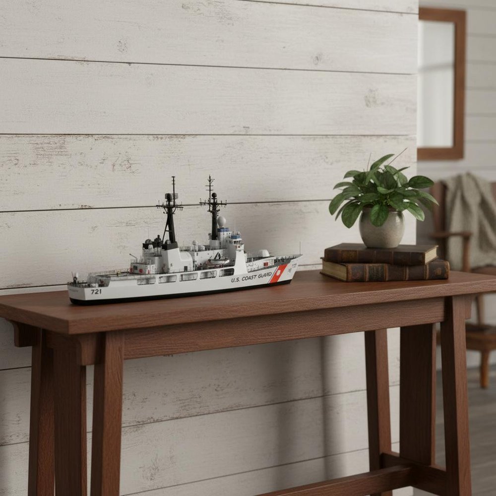 10" Unfinished Wood Hand Painted Model Boat HomeRoots