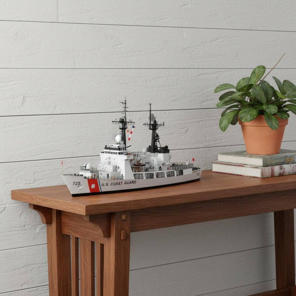 10" Unfinished Wood Hand Painted Model Boat HomeRoots