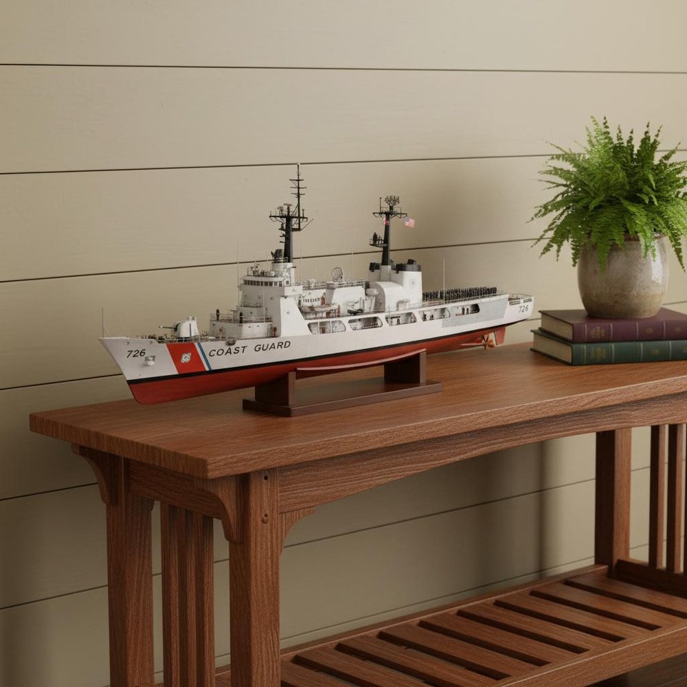 10" Unfinished Wood Hand Painted Model Boat HomeRoots