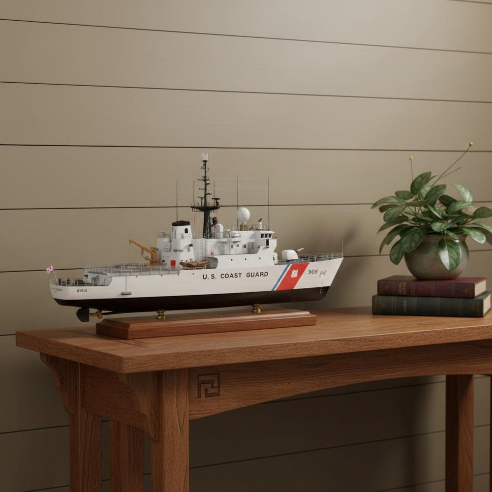 10" Unfinished Wood Hand Painted Model Boat HomeRoots