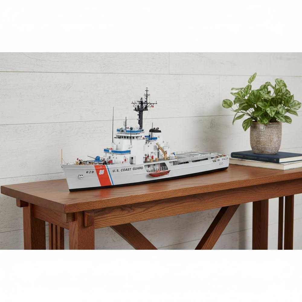 10" Unfinished Wood Hand Painted Model Boat HomeRoots