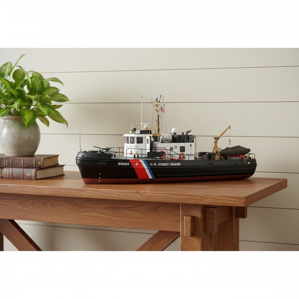 10" Unfinished Wood Hand Painted Model Boat HomeRoots