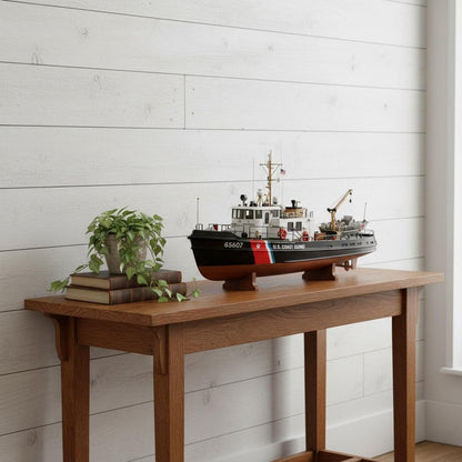 10" Unfinished Wood Hand Painted Model Boat HomeRoots