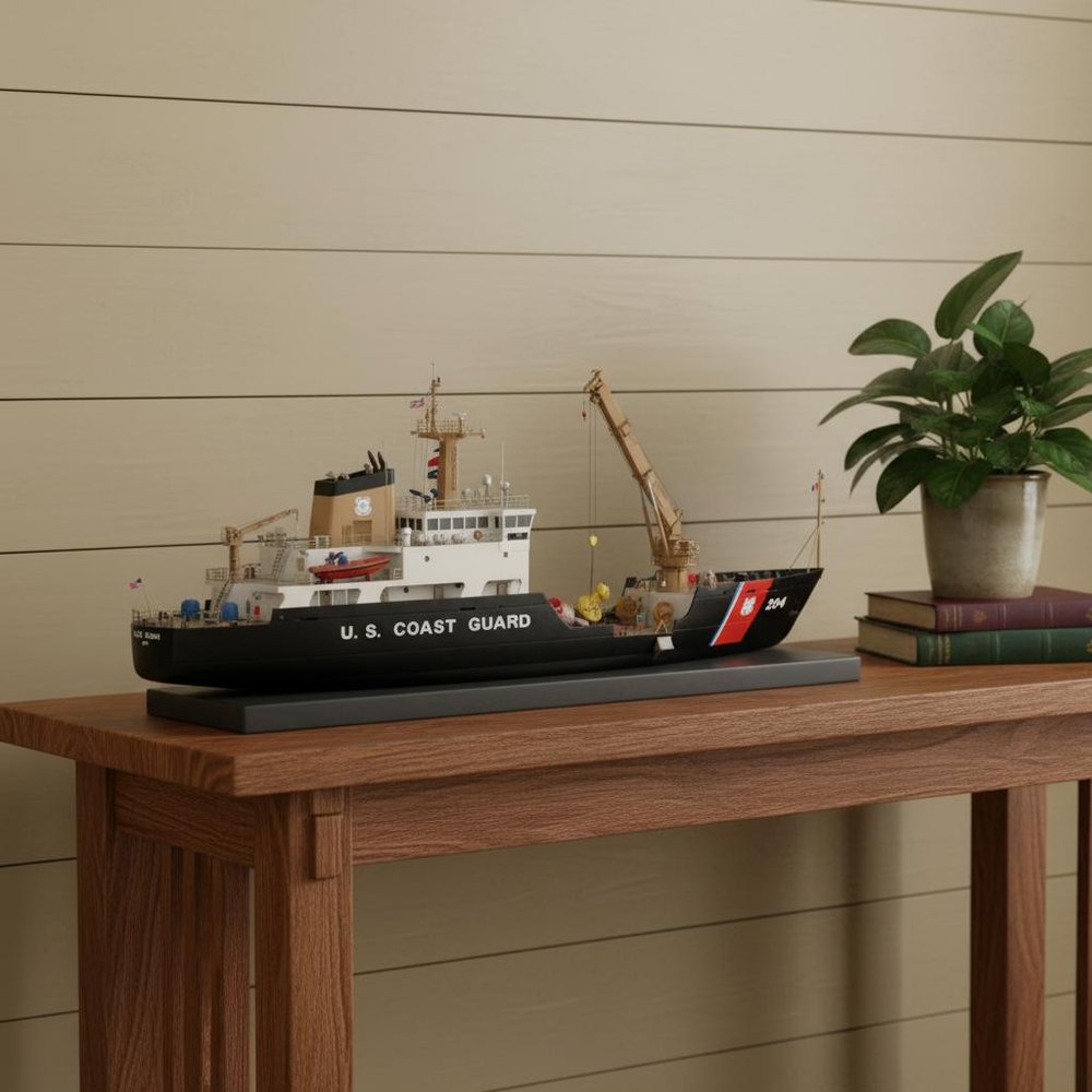 10" Unfinished Wood Hand Painted Model Boat HomeRoots