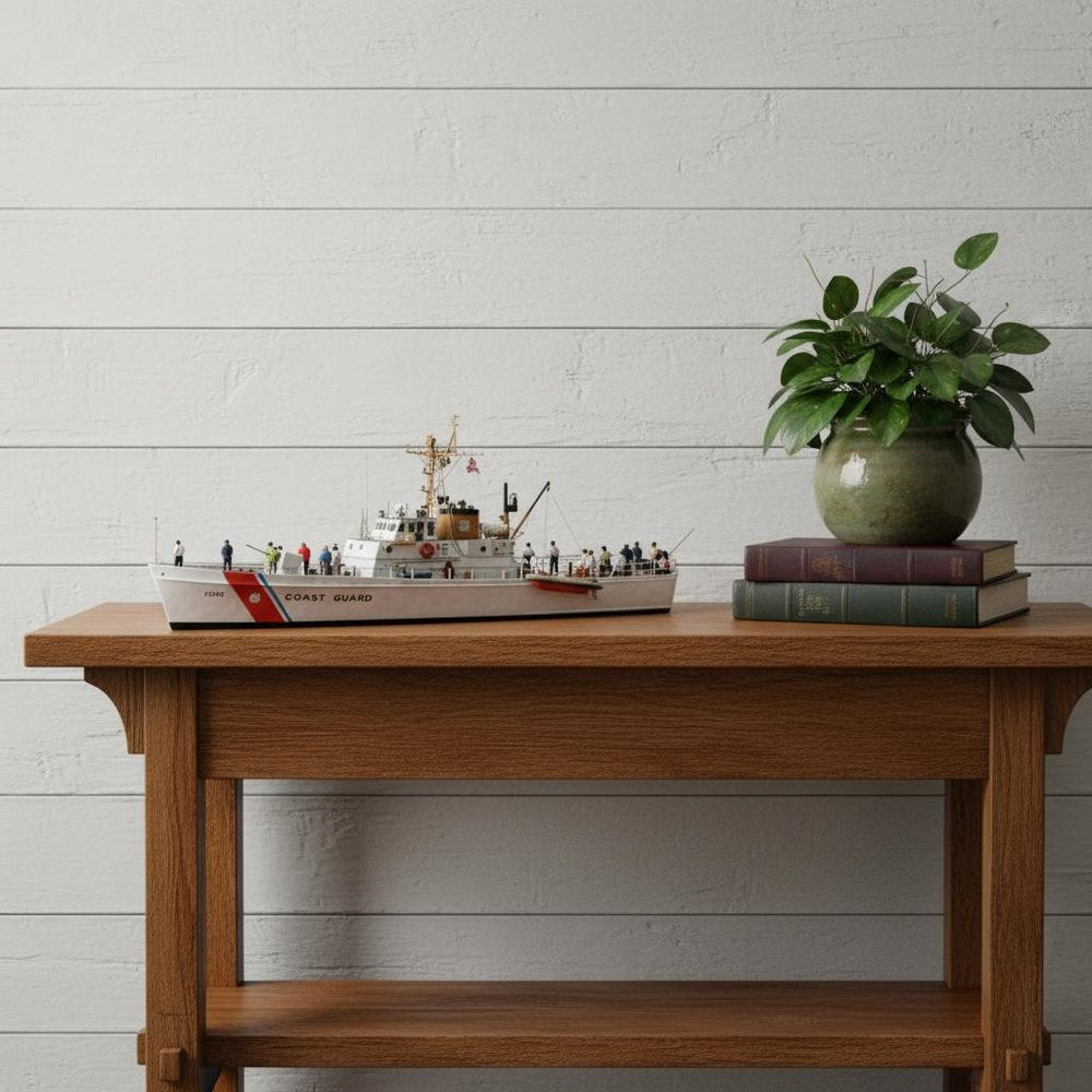 10" Unfinished Wood Hand Painted Model Boat HomeRoots