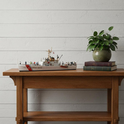 10" Unfinished Wood Hand Painted Model Boat HomeRoots