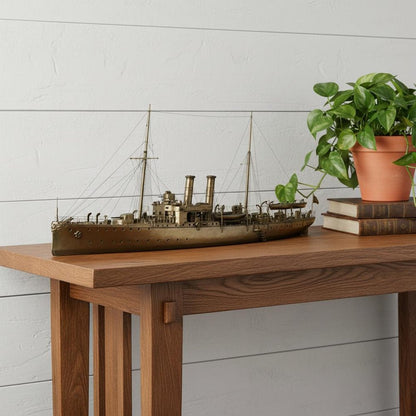10" Unfinished Wood Hand Painted Model Boat HomeRoots