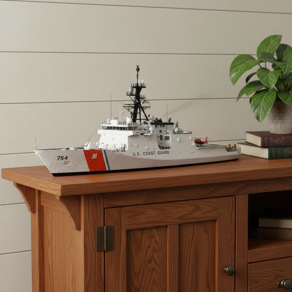 10" Unfinished Wood Hand Painted Model Boat HomeRoots