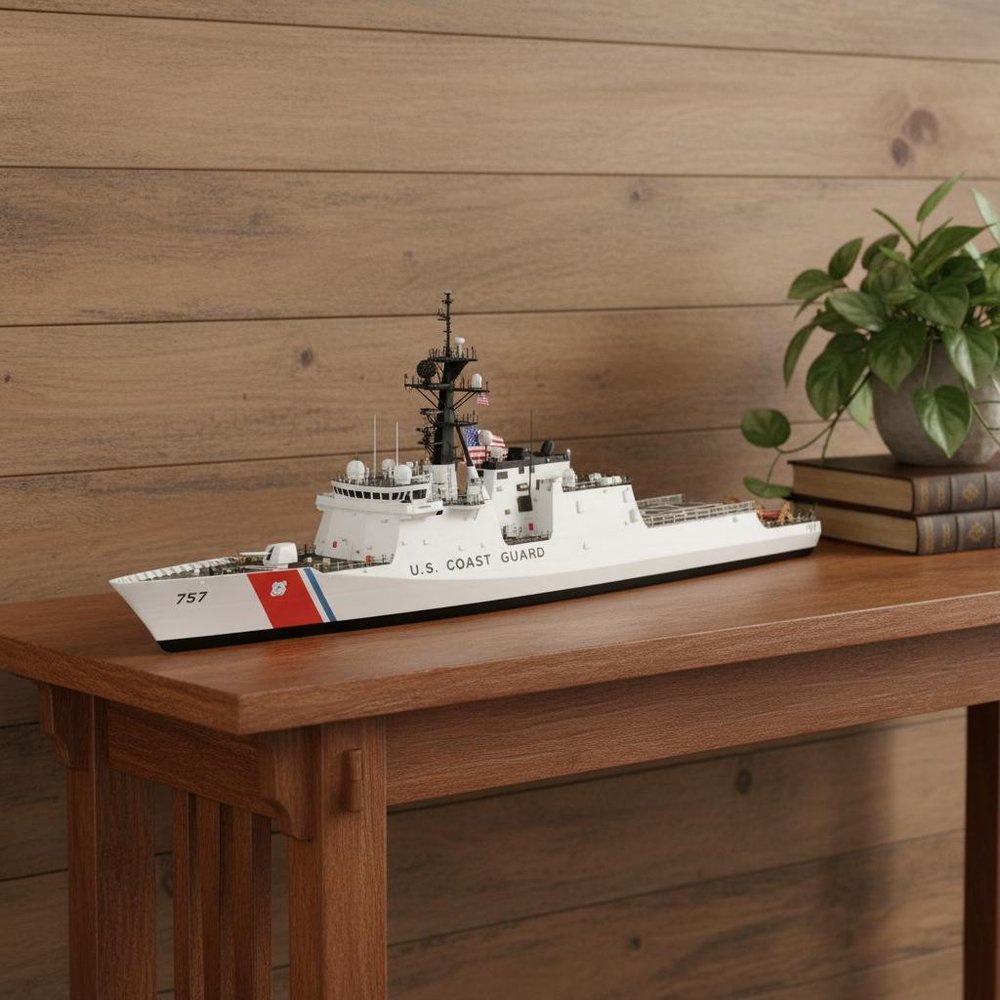 10" Unfinished Wood Hand Painted Model Boat HomeRoots