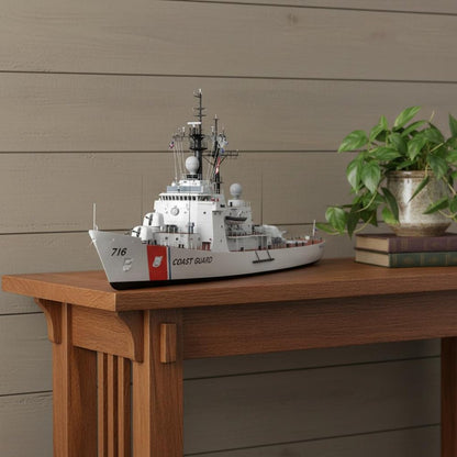 10" Unfinished Wood Hand Painted Model Boat HomeRoots