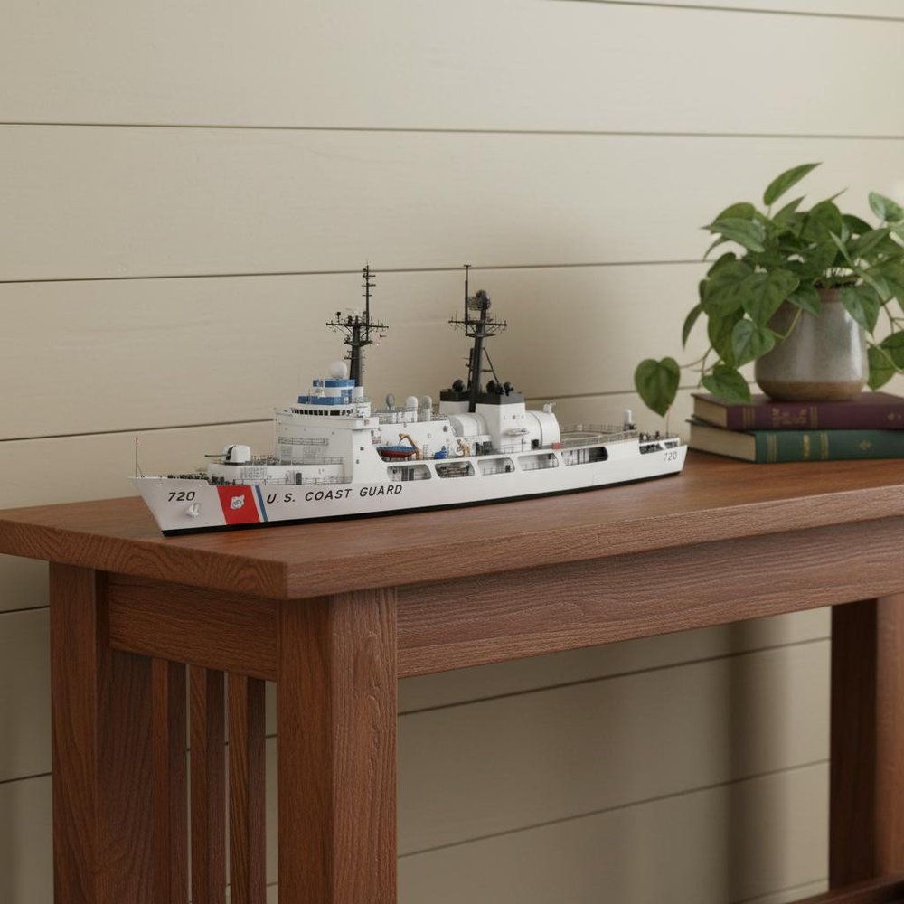 10" Unfinished Wood Hand Painted Model Boat HomeRoots