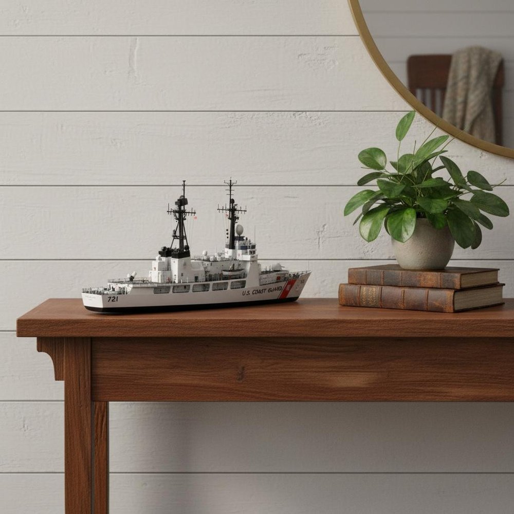 10" Unfinished Wood Hand Painted Model Boat HomeRoots
