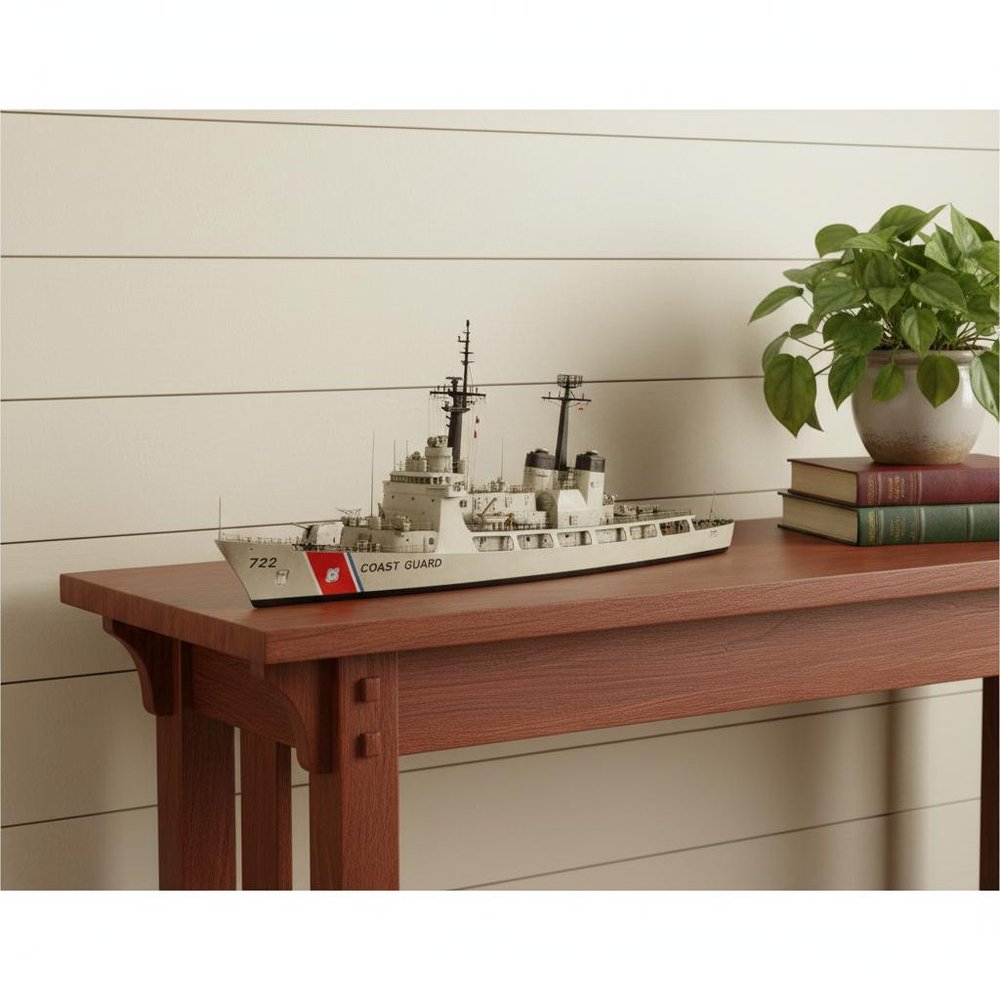 10" Unfinished Wood Hand Painted Model Boat HomeRoots