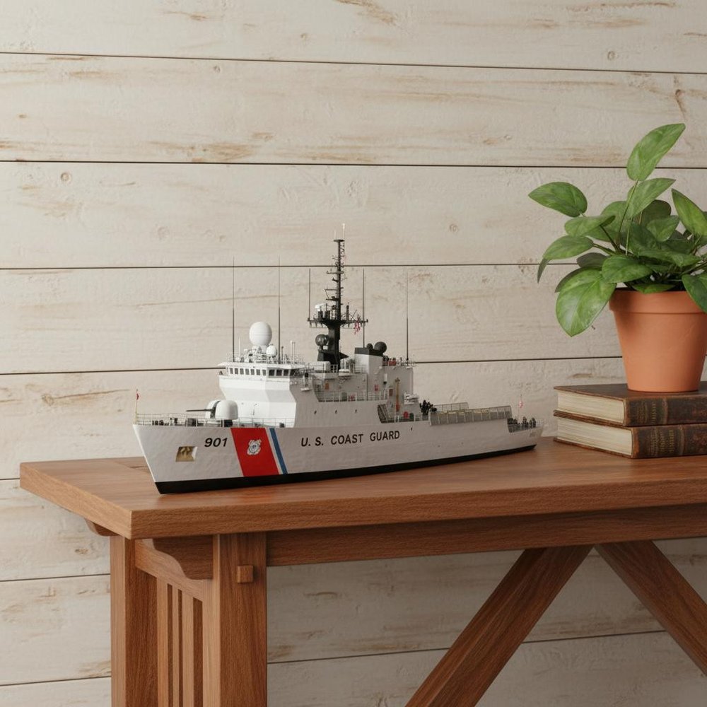 10" Unfinished Wood Hand Painted Model Boat HomeRoots
