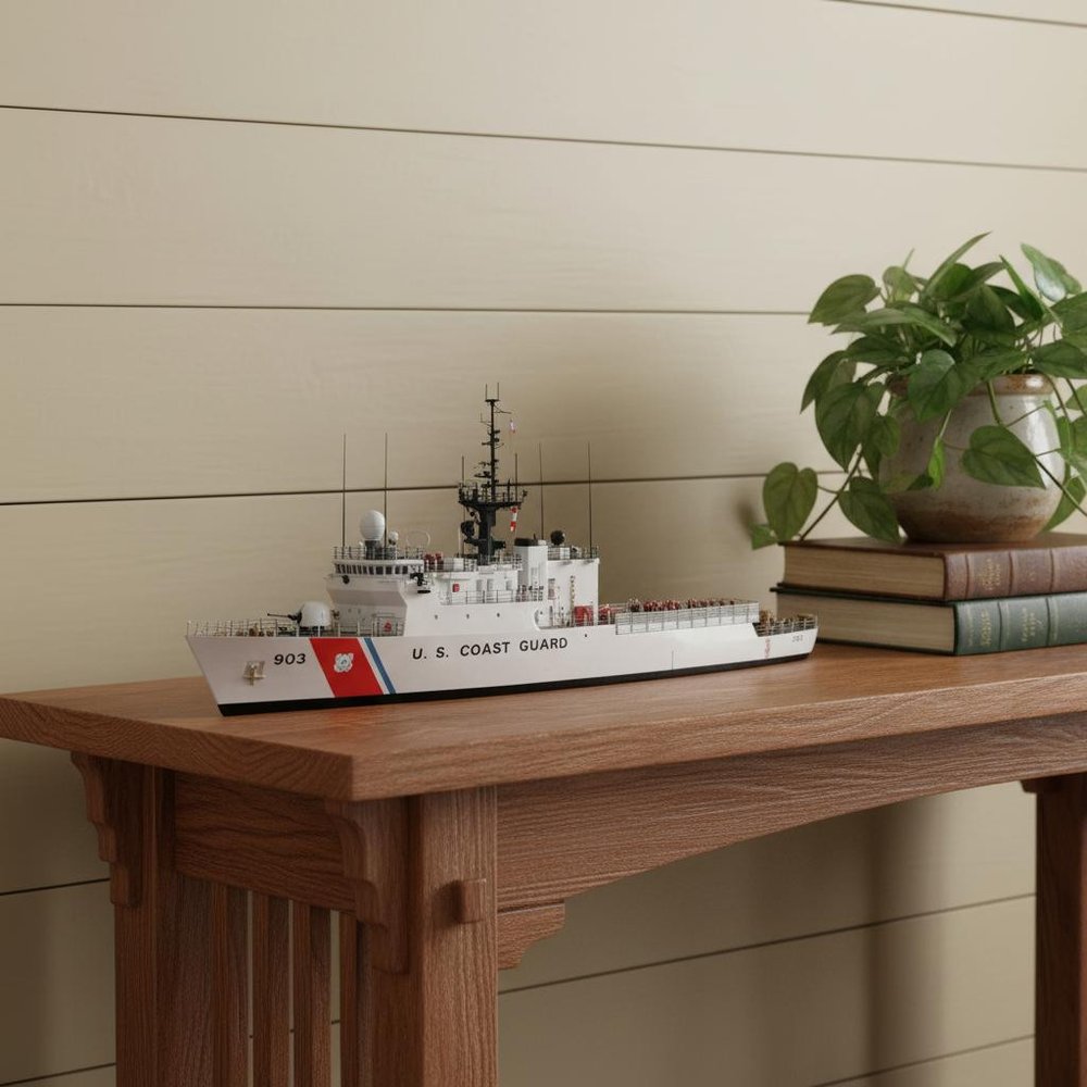 10" Unfinished Wood Hand Painted Model Boat HomeRoots