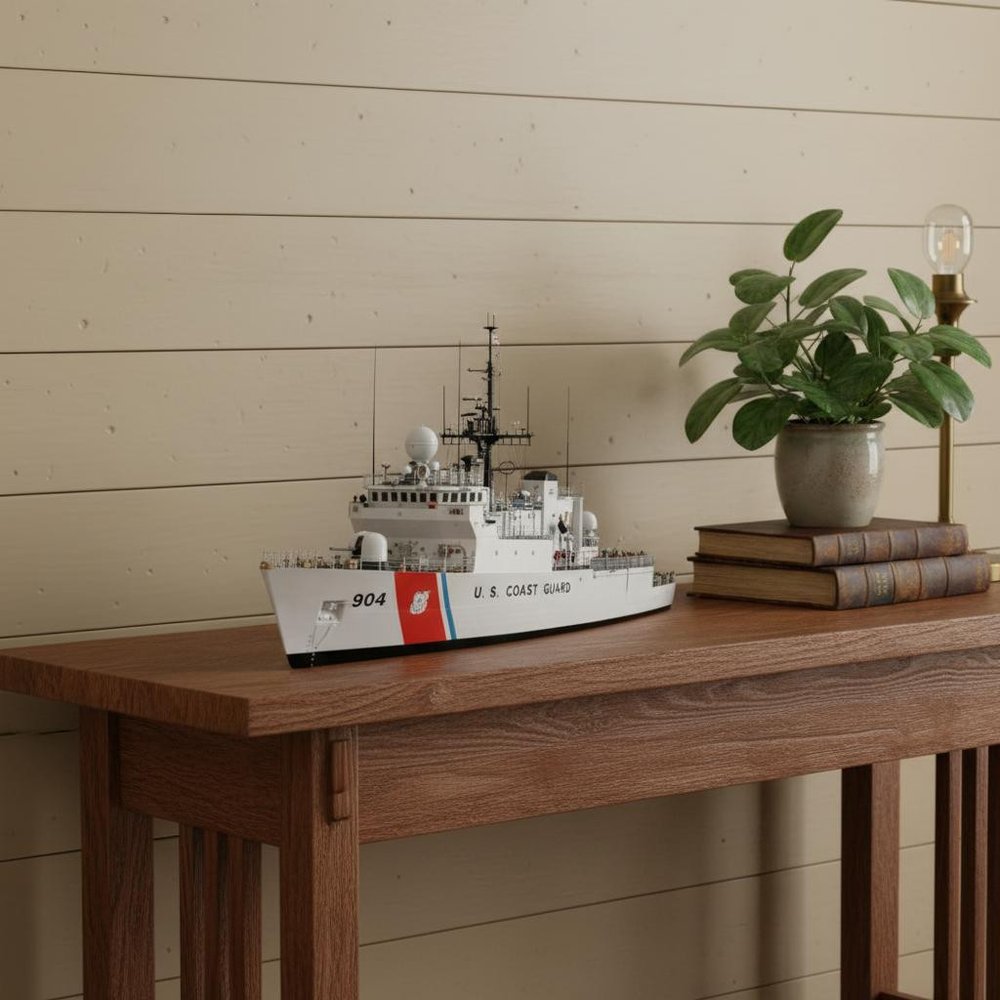 10" Unfinished Wood Hand Painted Model Boat HomeRoots