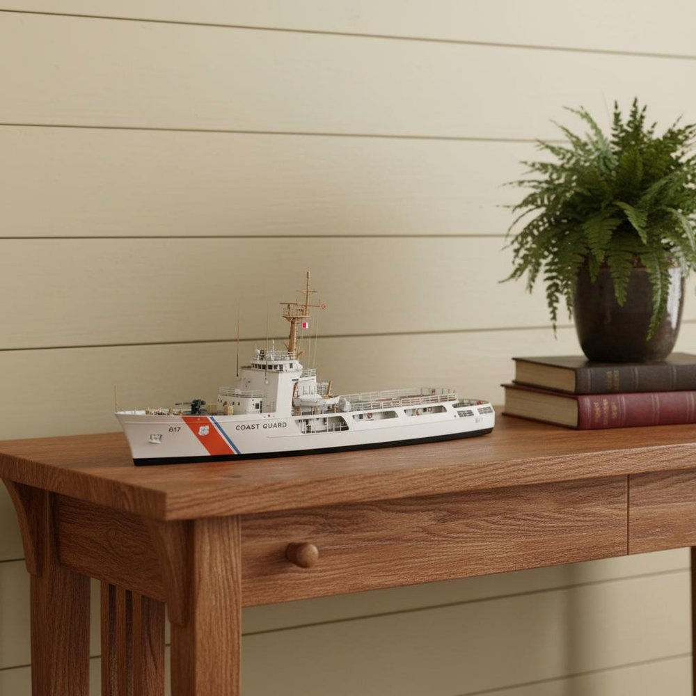 10" Unfinished Wood Hand Painted Model Boat HomeRoots