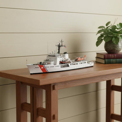 10" Unfinished Wood Hand Painted Model Boat HomeRoots